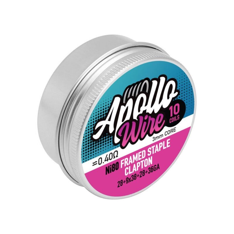 Apollo Ni80 Frame Staple Clapton 28+9x38+28+36ga / 0.4ohm / 10 coils