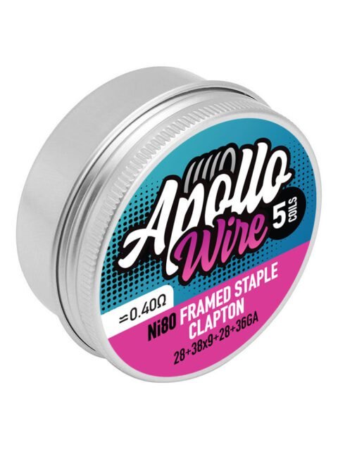 Apollo Ni80 Frame Staple Clapton 28+9x38+28+36ga / 0.4ohm / 5 coils