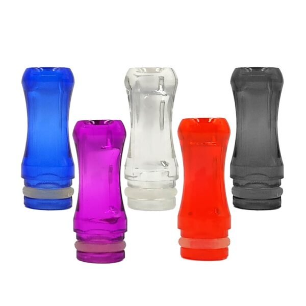 Drip Tip Plastic Crystal Round - White