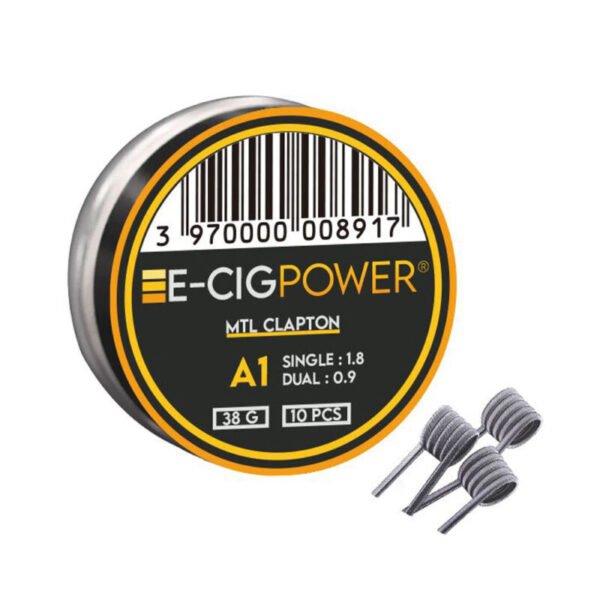 E-Cig Power A1 MTL Clapton 10 Coils