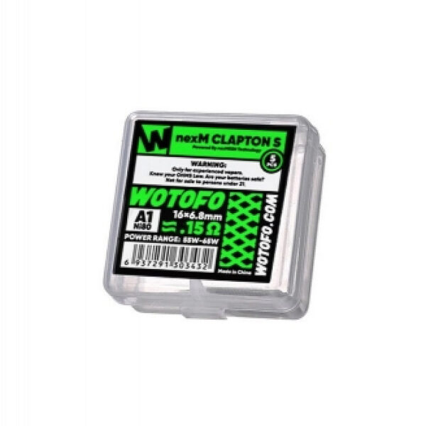 5 Τεμ. Mesh NexMesh Clapton S A1+NI80 0.15 ohm by Wotofo