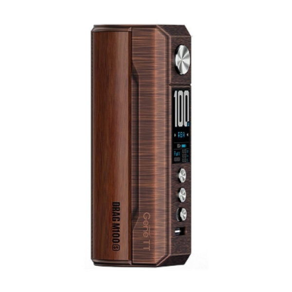 Drag M100S Mod 100W 21700 by Voopoo - Antique Brass / Padauk