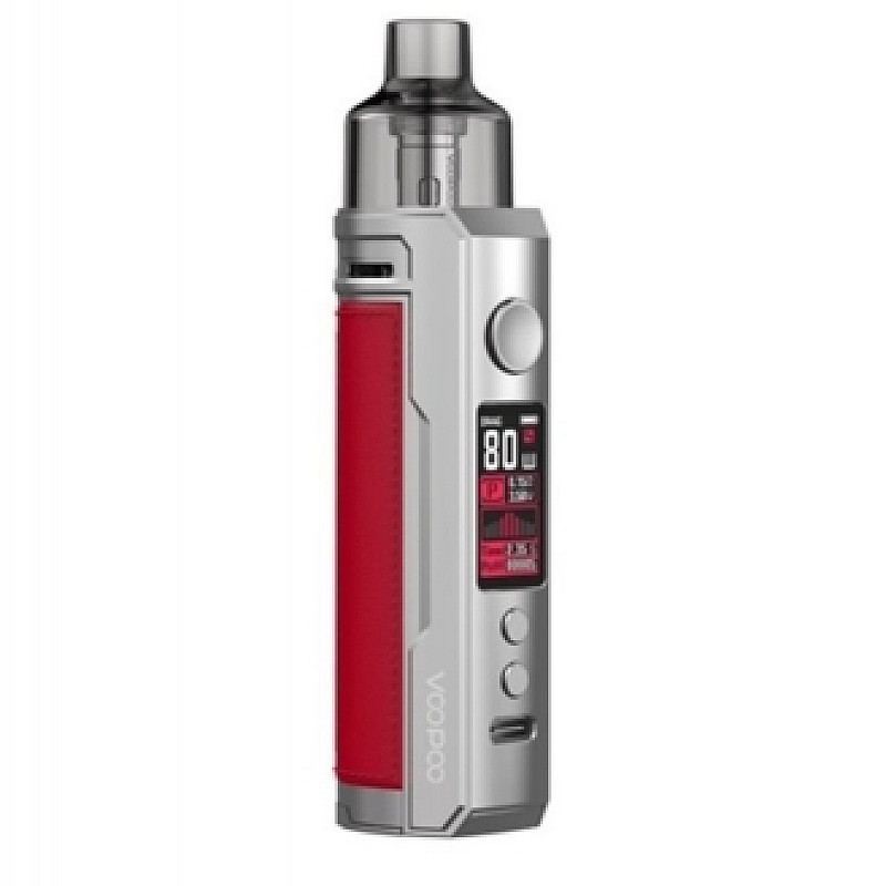 Drag X 80W 18650 Pod Kit by Voopoo - Silver Edition - Silver Red