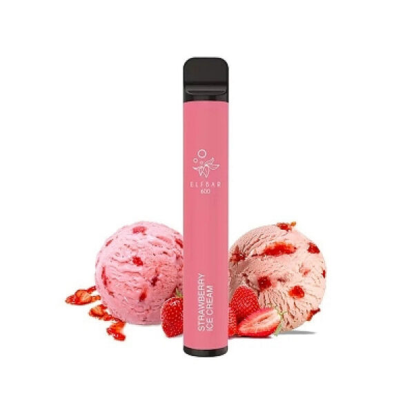 Elf Bar 600 20mg 2ml - Strawberry Ice Cream