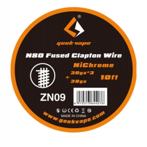 Σύρμα N80 Fused Clapton (30GAx3+38GA) by Geekvape 1 Μέτρο