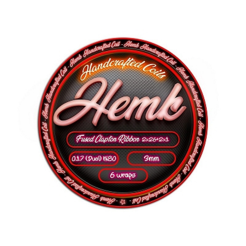 Premade Coils Fused Clapton Ribbon 0.17 (Dual) Ni80 (2pcs) by Hemk Handcrafted Coils