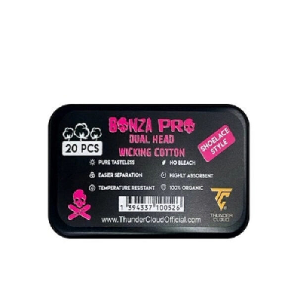 Bonza Pro Dual Head Cotton Laces (20pcs) - Thunder Cloud x Vaping Bogan