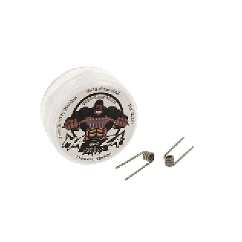 Mini Bombaz - Handmade Coils 3mm 0.15 ohm (Dual) Ni80 by MaZa
