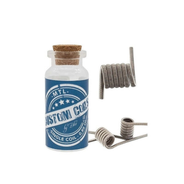 Premade Coils MTL - Single Coil 0.8 Ohm Ni80 Handmade by Ziko