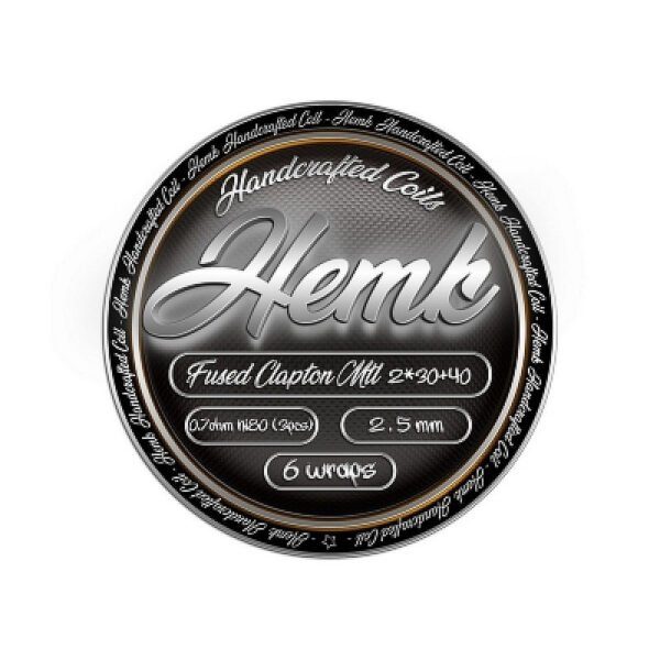Premade Coils Fused Clapton Mtl 0.7ohm Ni80 (3pcs) by Hemk Handcrafted Coils