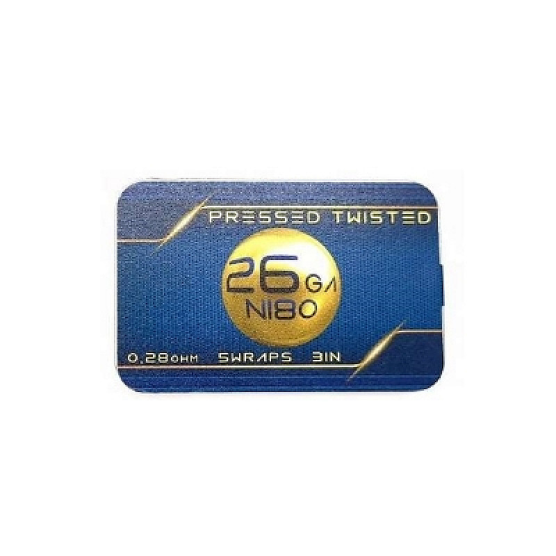 Premade Coils Pressed Twisted Ni80 (2x26ga) 0.28 ohm by Tesla Handcrafted Coils