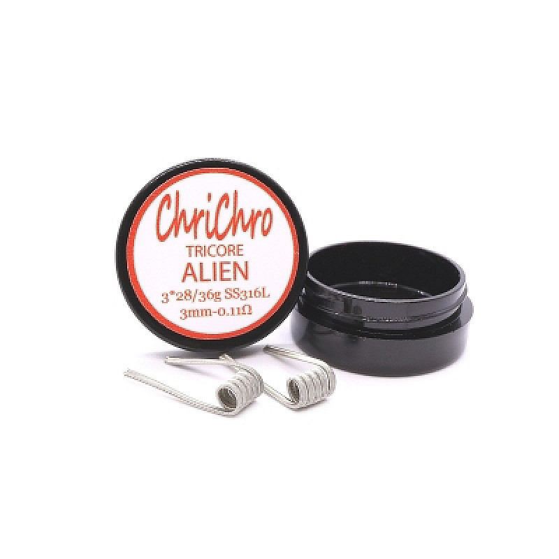 Premade Coils Tricore Alien SS316L 0.11 Ohm Chrichro
