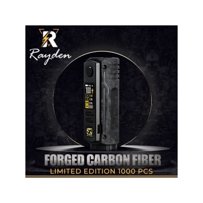 Rayden 100 Box Mod Limited Edition 100W 21700 by BD Vape - Carbon Fiber Matte