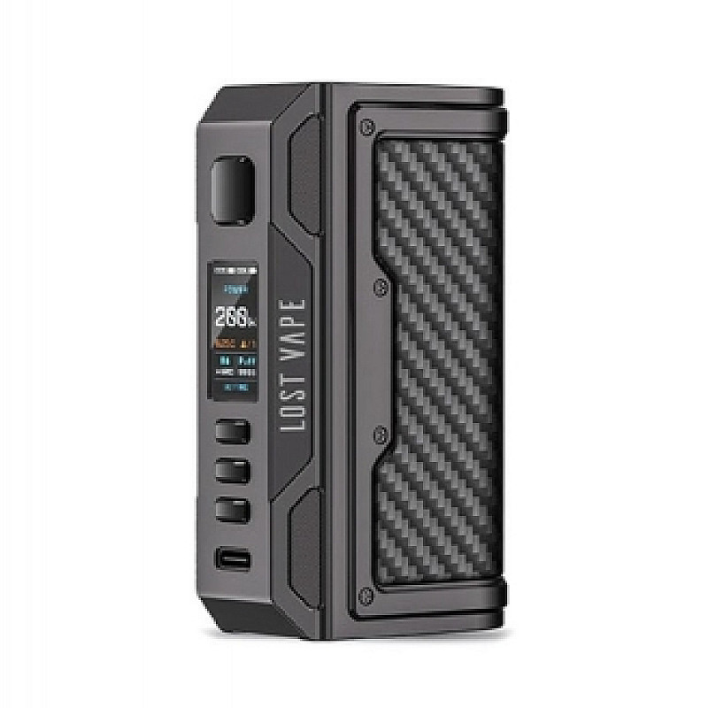 Thelema Quest 200W Box Mod by Lost Vape - Carbon Fiber Series - Gun Metal