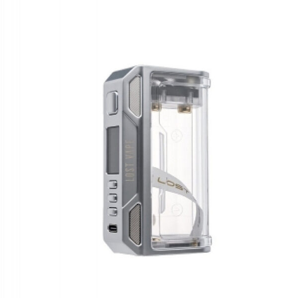 Thelema Quest 200W Box Mod by Lost Vape - Clear Series - Silver