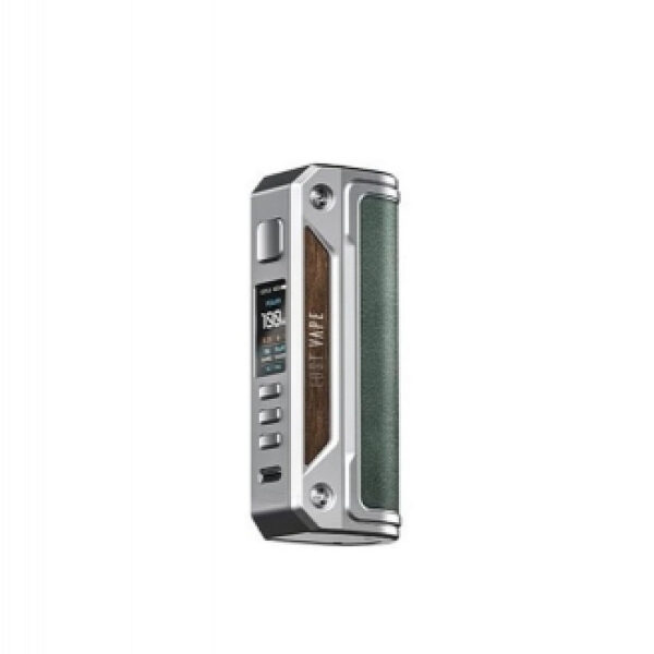 Thelema Solo 100W Box Mod by Lost Vape - Full Leather Series - SS Mineral Green