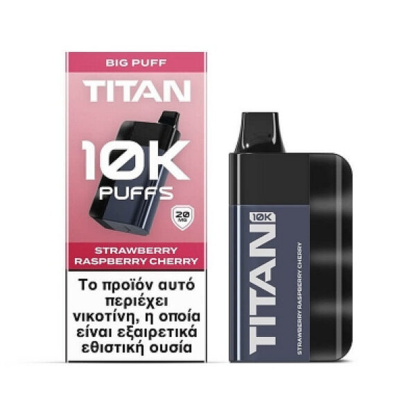 TITAN 10k Disposable Vape (20mg 8x2ml) - Strawberry Raspberry Cherry