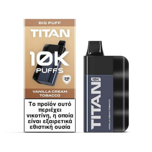 TITAN 10k Disposable Vape (20mg 8x2ml) - Vanilla Cream Tobacco