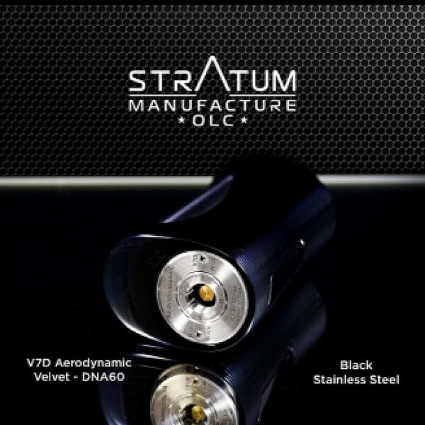 V7D Aerodynamic Velvet (DNA60) by Stratum - Black / Stainless Steel