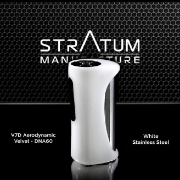V7D Aerodynamic Velvet (DNA60) by Stratum - White / Stainless Steel