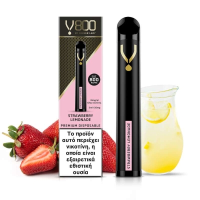 V800 (20Mg 800 Puffs) by Dinner Lady - Strawberry Lemonade
