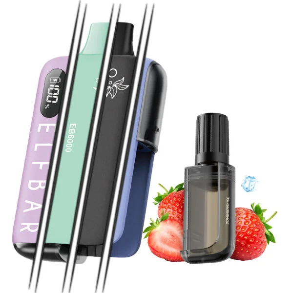 Elf Bar 6000 Strawberry Ice - Blue