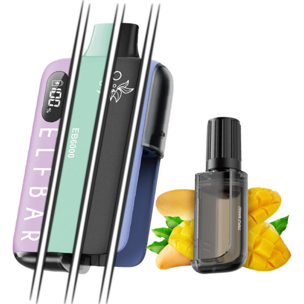 Elf Bar 6000 Triple Mango - Black
