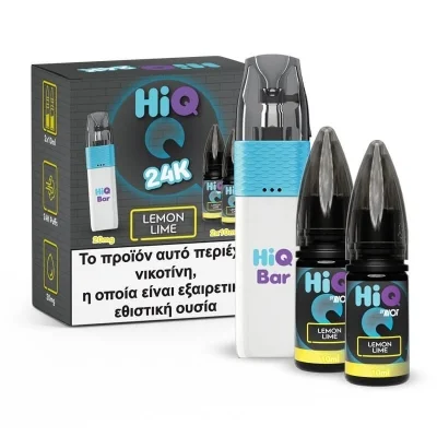 Lemon Lime 24K Refillable Disposable & 2x10ml 20mg by HiQ