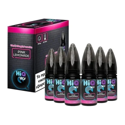 Pink Lemonade 10ml 20mg Salt HiQ by Riot (Pack of 6)