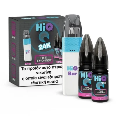Pink Lemonade 24K Refillable Disposable & 2x10ml 20mg by HiQ