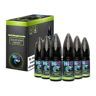 Sour Kiwi Candy 10ml 20mg Salt HiQ by Riot (Pack of 6)